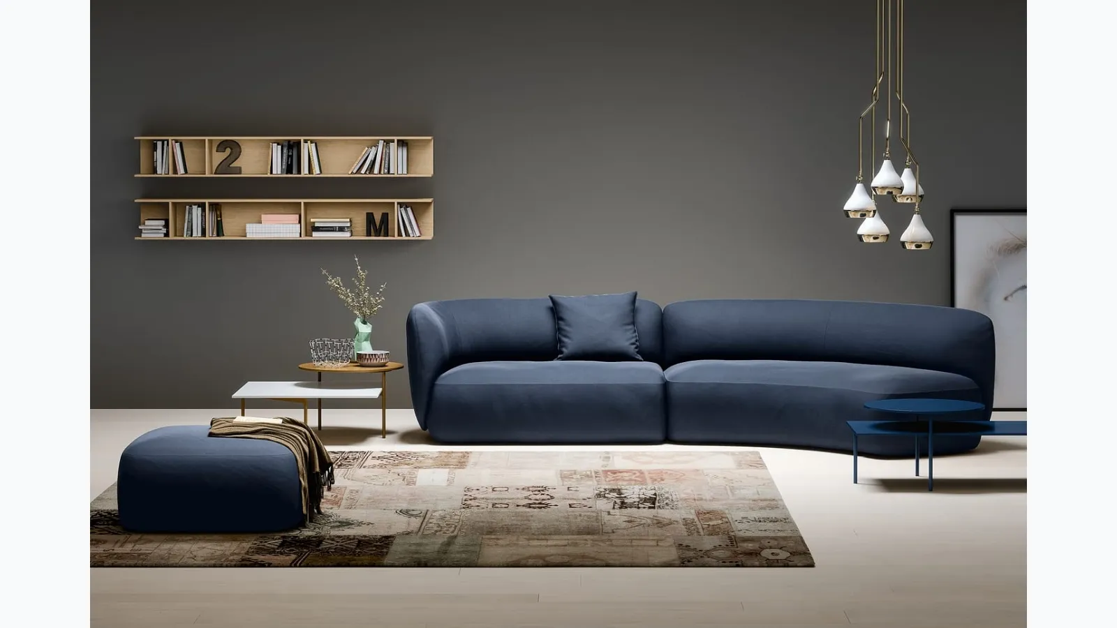 Butterfly oak bookcase by Novamobili