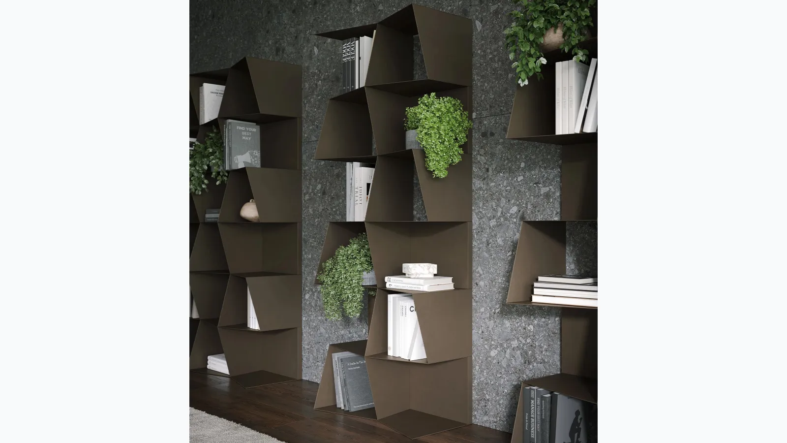 Checker modular bookcase by Tonin Casa
