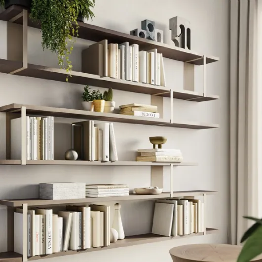 Day 31 suspended bookshelf in melamine by Orme.