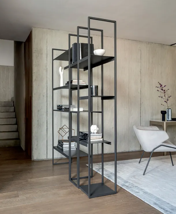 Free-standing bookcase divider by Riflessi