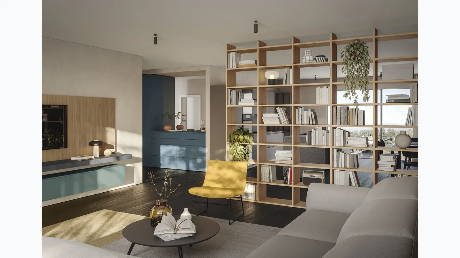 Golf Infinity A01 bookcase by Colombini Casa