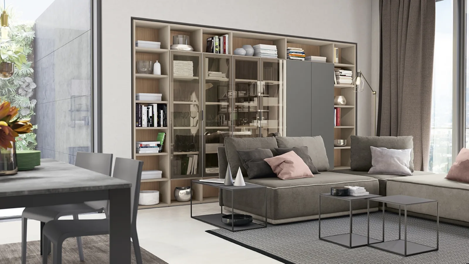 Golf Infinity A03 bookcase by Colombini Casa