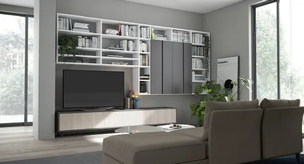 Golf Infinity A06 bookcase by Colombini Casa.