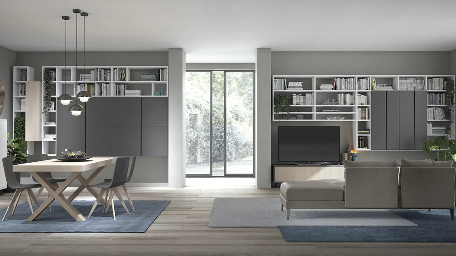 Golf Infinity A06 bookcase by Colombini Casa.