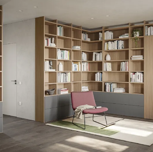 Golf Infinity U04 bookcase by Colombini Casa
