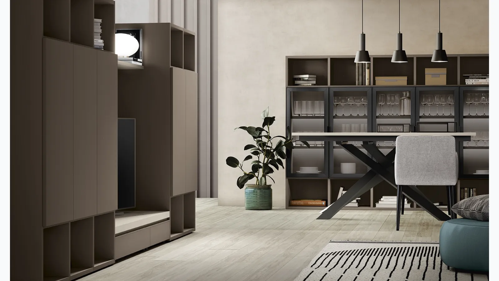 Golf Infinity U08 bookcase by Colombini Casa