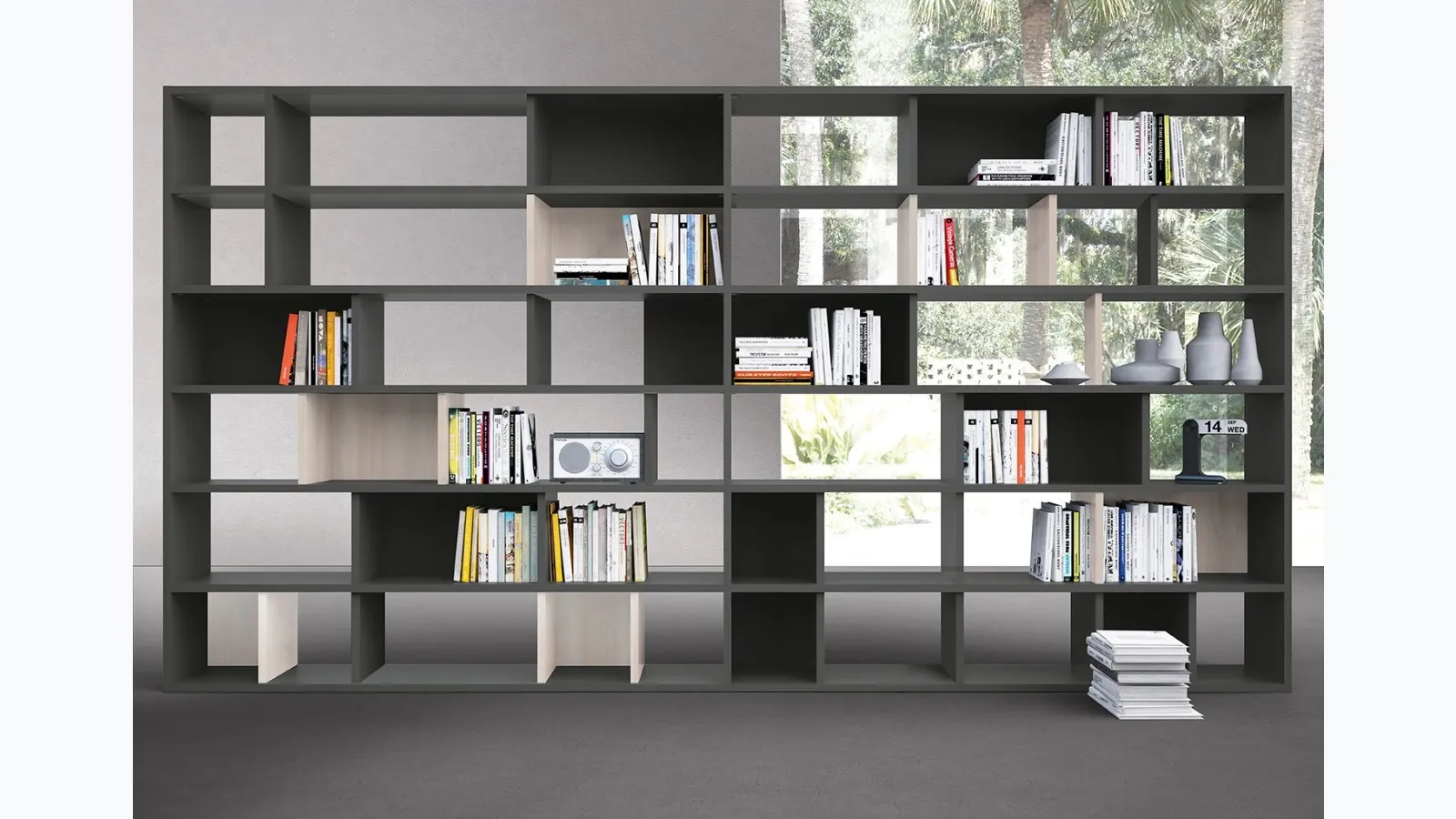 Golf L24 dividing bookcase by Colombini Casa