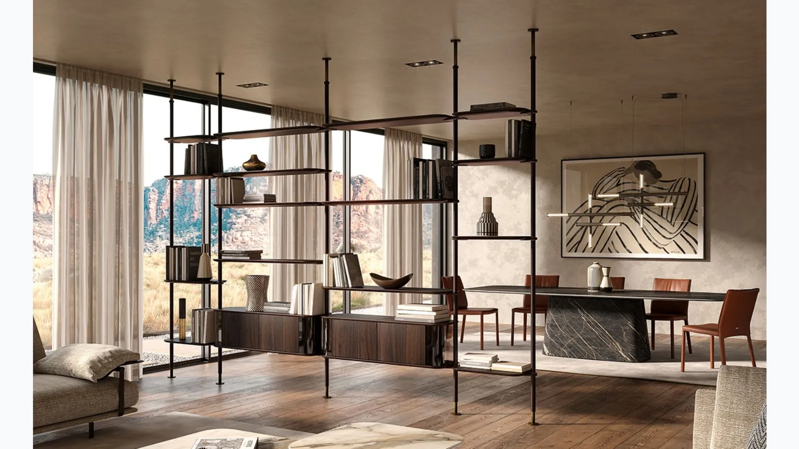 Harbour divinding bookcase by Cattelan Italia