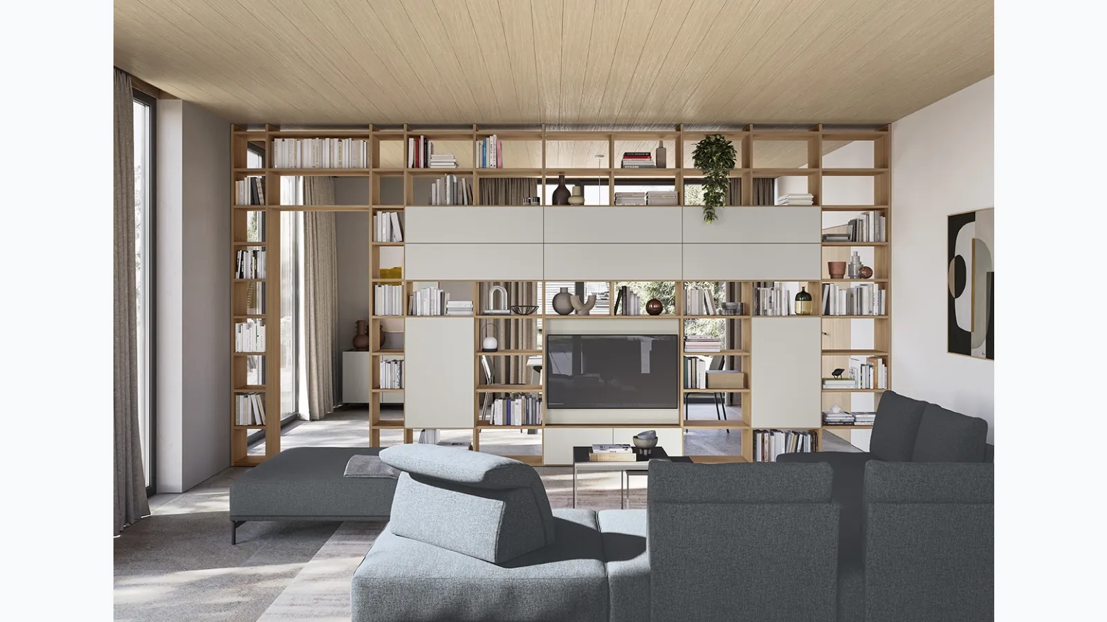Infinity L118 Bookcase by Colombini Casa