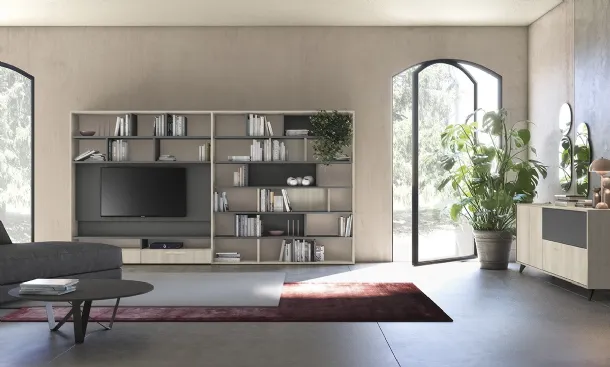 Infinity L124 Bookcase by Colombini Casa
