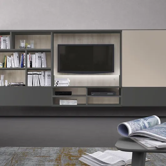 Suspended modular bookcase Infinity L24 by Colombini Casa