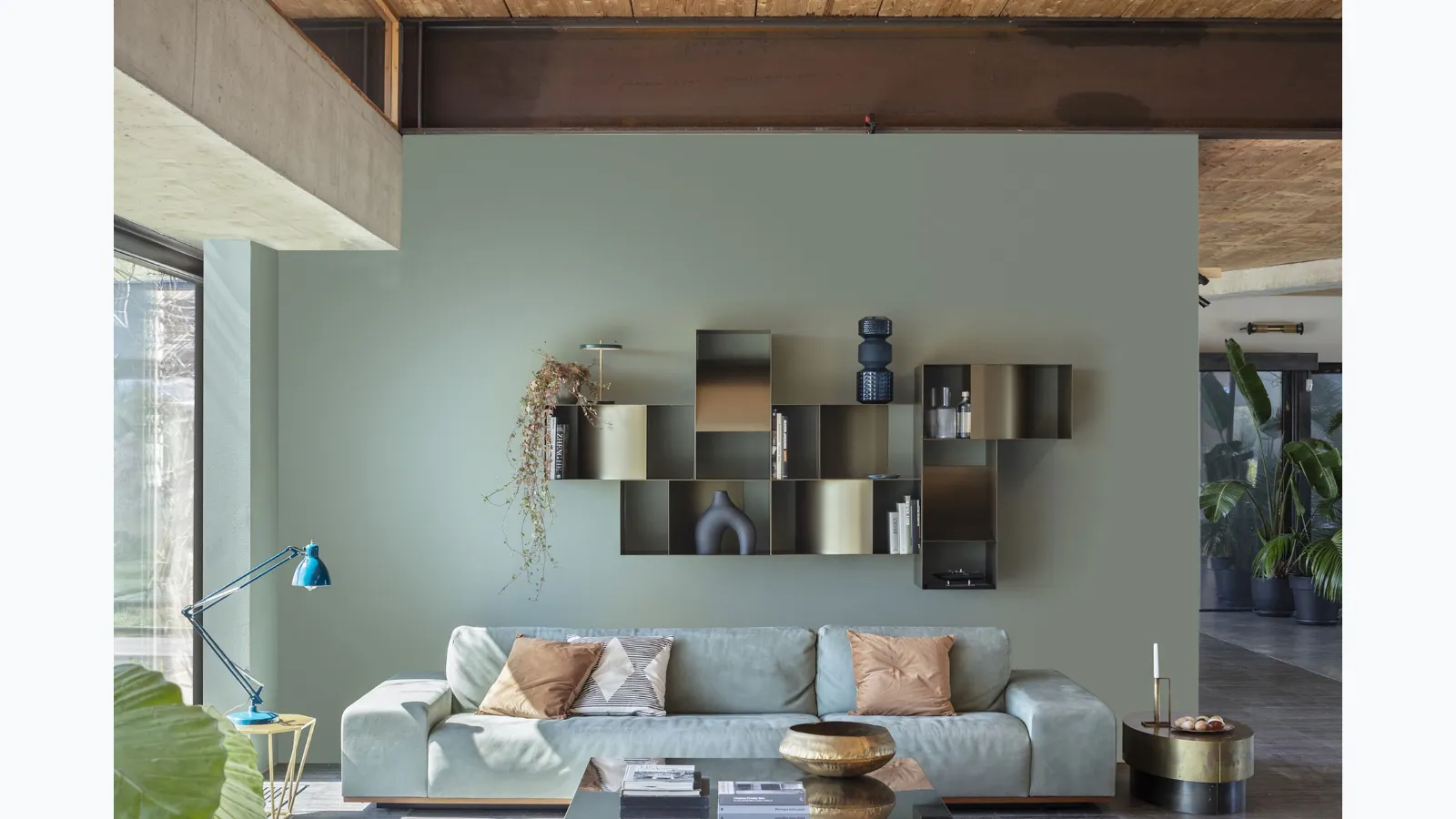 Judd Wall suspended bookshelf by Mogg