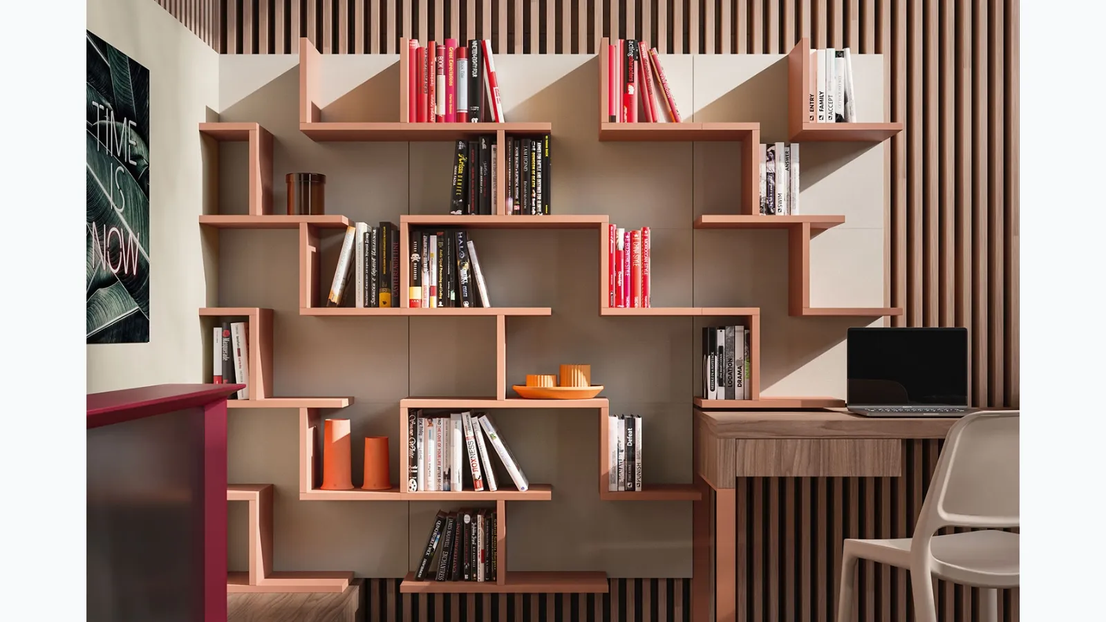 Suspended bookcase Cross by Clever.