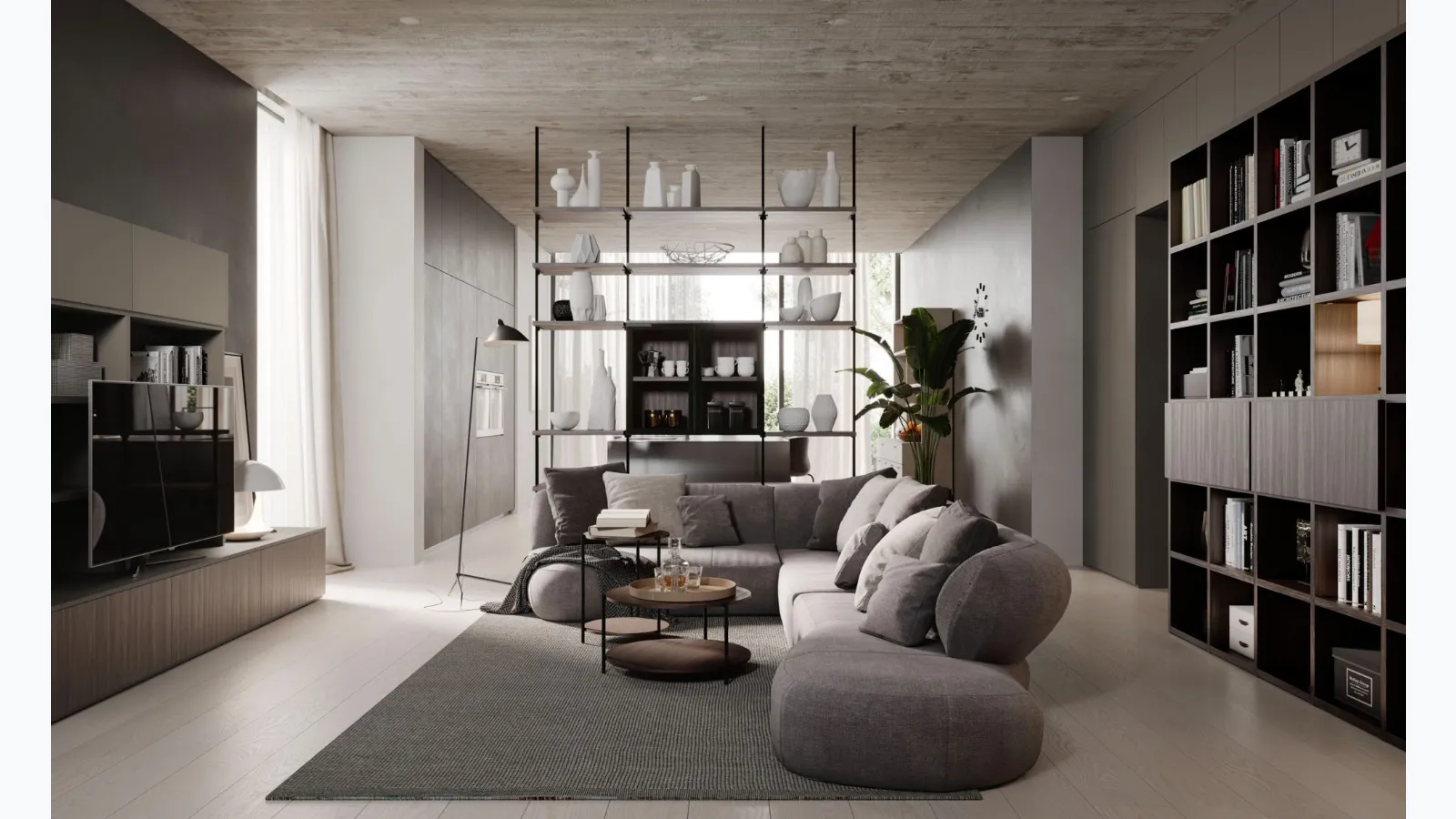 Metal Divider Bookshelf by Nardi Interni