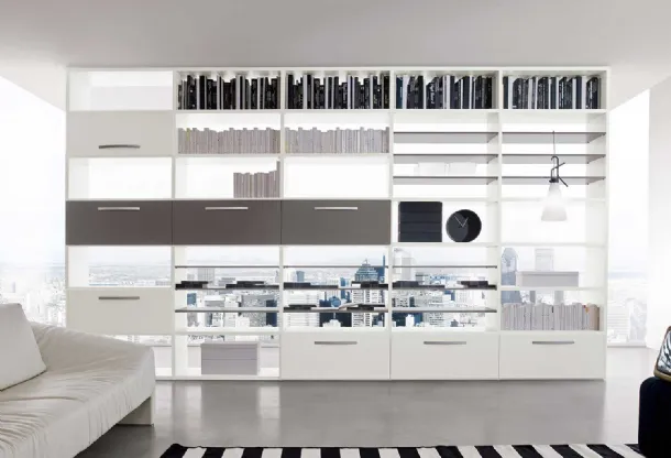 Double-sided Start bookcase in Clever lacquered finish.