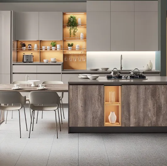 Living 06 partition bookcase by Veneta Cucine