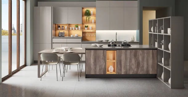 Living 06 partition bookcase by Veneta Cucine