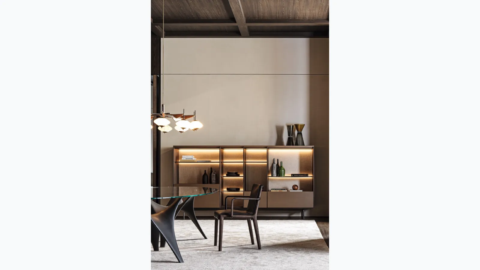 Modular bookcase Logos by Molteni & C.