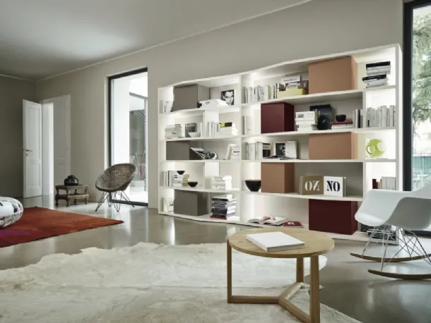 Modo Comp M6C87 bookcase by Sangiacomo