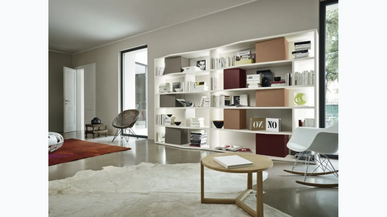 Modo Comp M6C87 bookcase by Sangiacomo