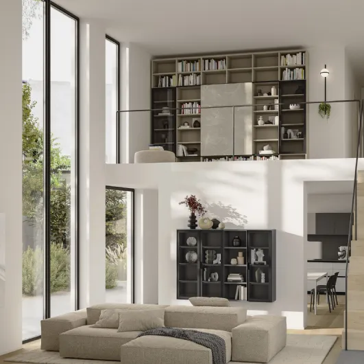 Night & Day bookcase and Golf Infinity L03NS by Colombini Casa.