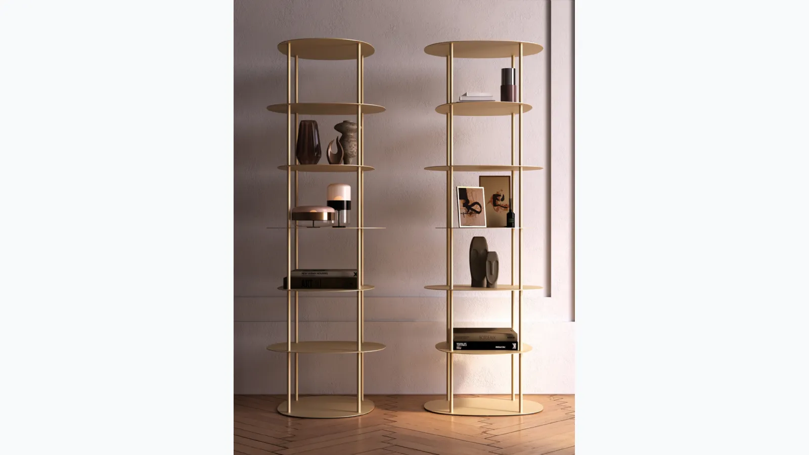 Freestanding bookcase Oasis by Tonin Casa.