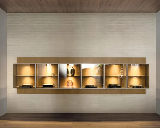 Pass-Word Grid Up Wall Unit Bookcase by Molteni & C