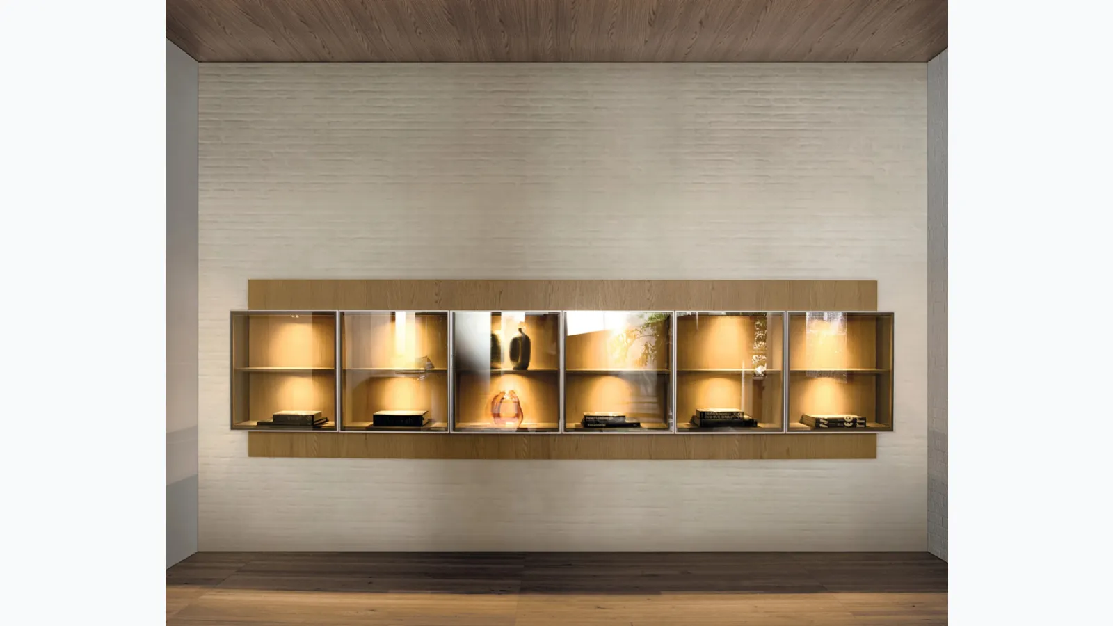 Pass-Word Grid Up Wall Unit Bookcase by Molteni & C
