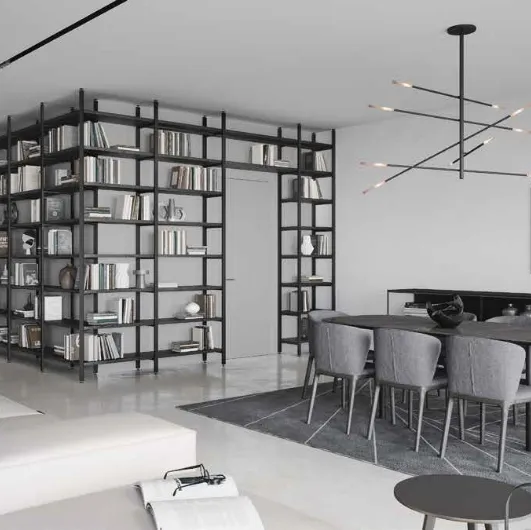 Corner bookshelf Pontile by Novamobili