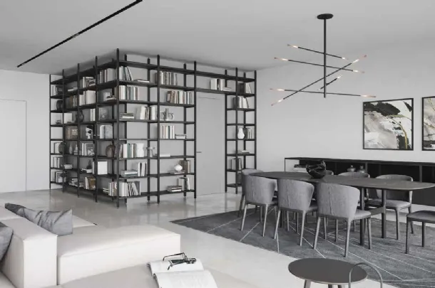 Corner bookshelf Pontile by Novamobili