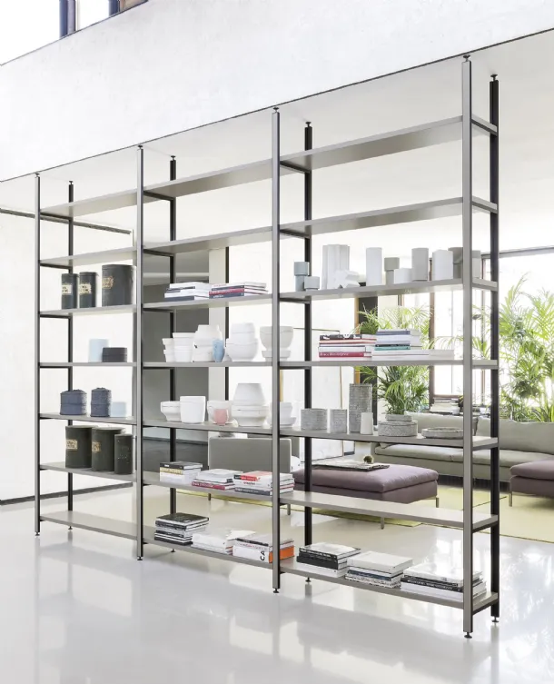 Novamobili's Pontile room divider bookcase.