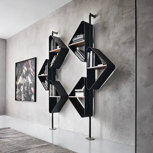 Design wall bookcase Spinnaker by Cattelan Italia