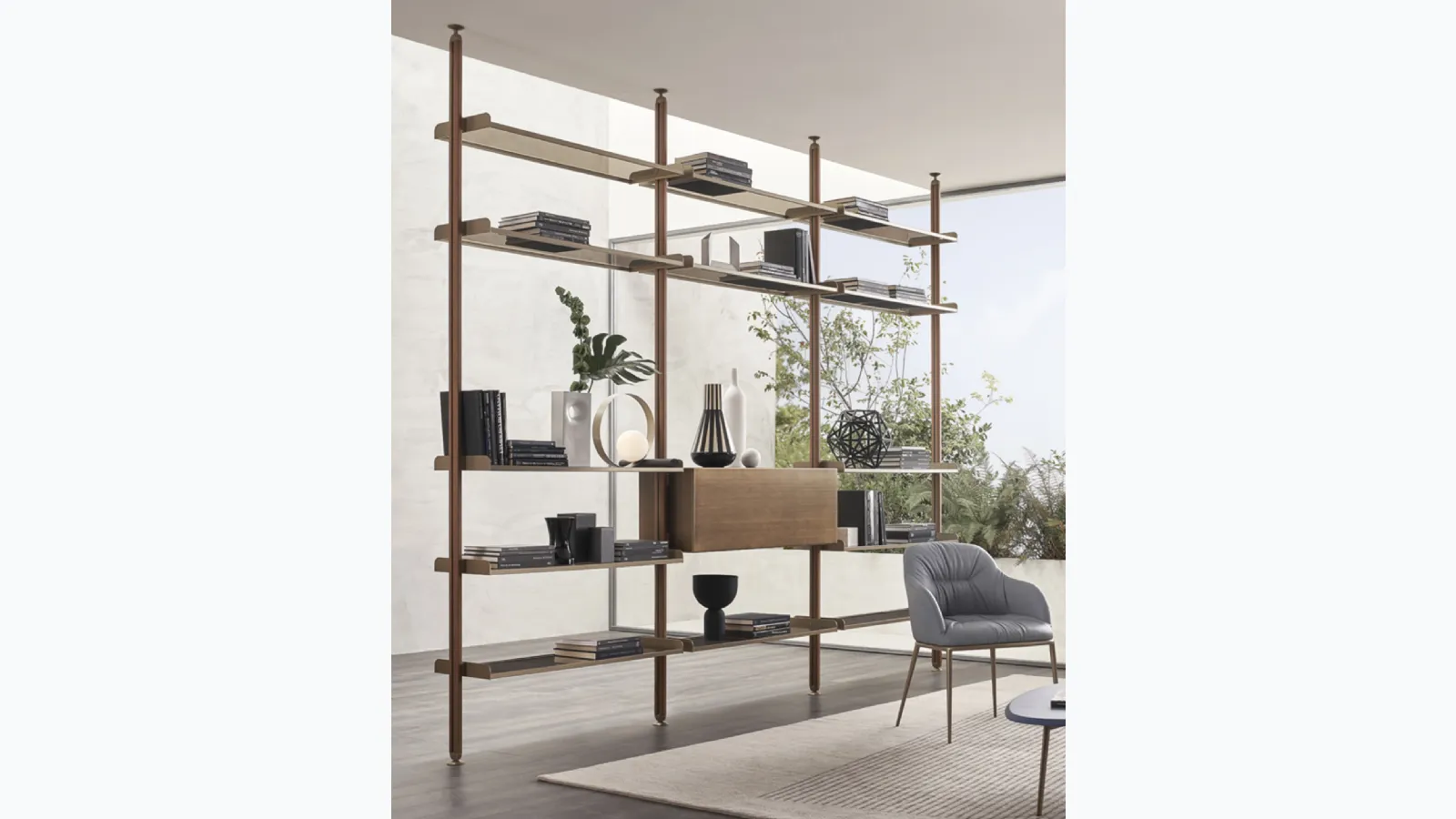 Techwall Room Divider Bookcase by Riflessi