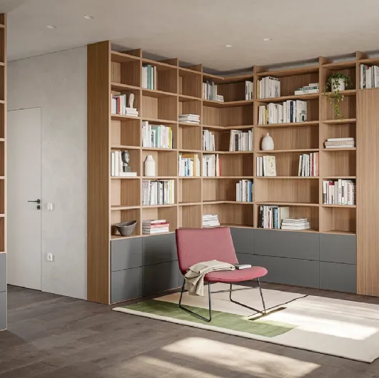 Utility Golf Infinity U04 bookcase by Colombini Casa