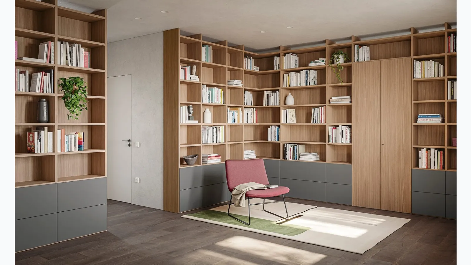 Utility Golf Infinity U04 bookcase by Colombini Casa