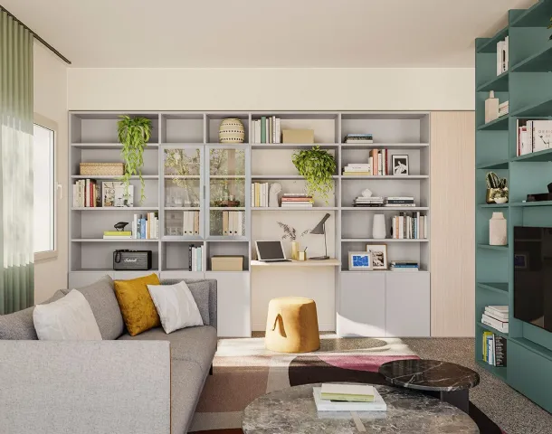 Utility Golf Infinity U05 bookcase by Colombini Casa.
