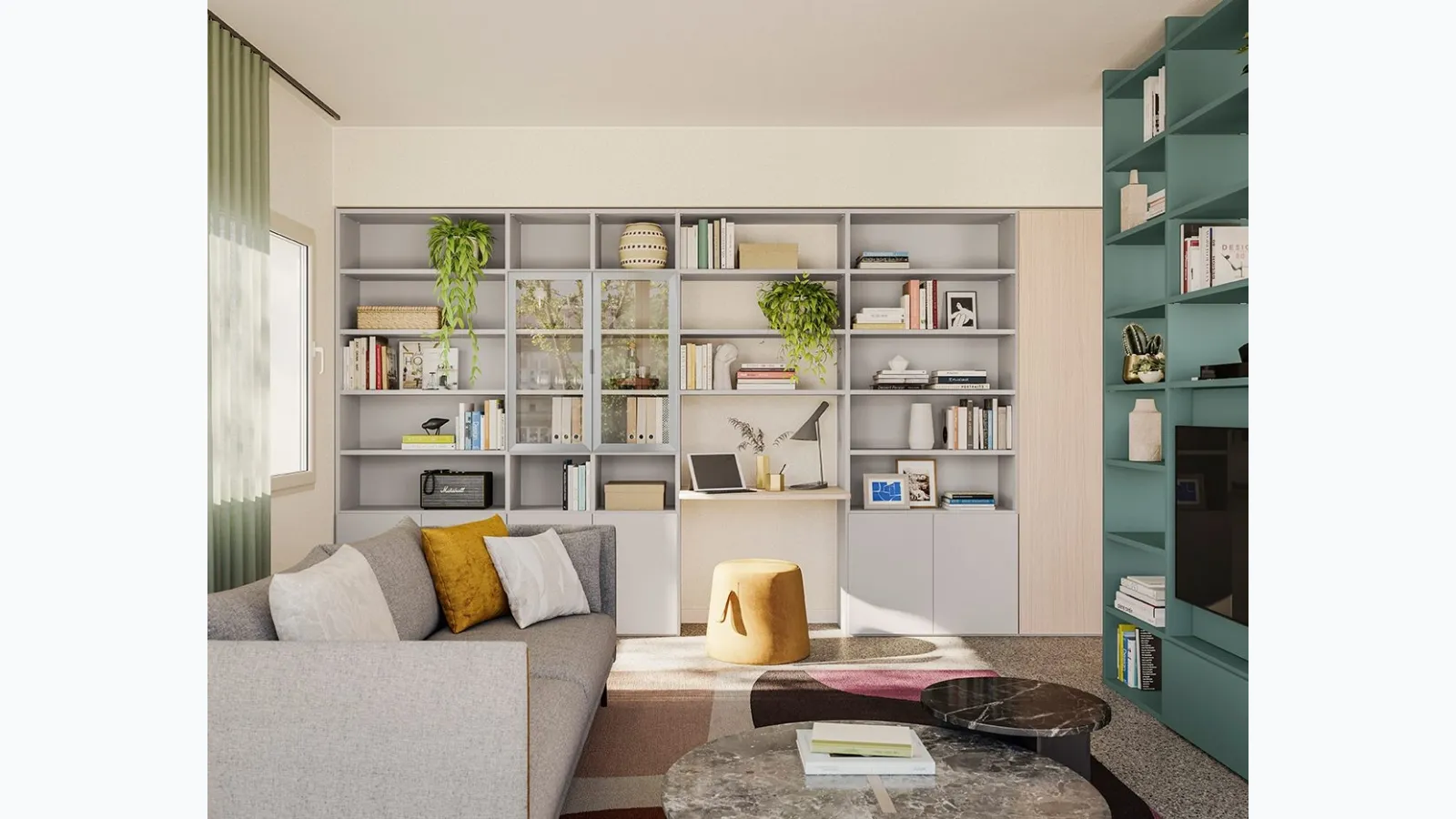 Utility Golf Infinity U05 bookcase by Colombini Casa.