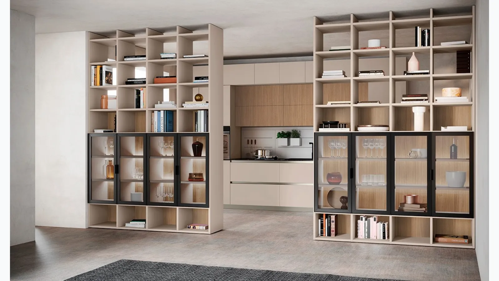 Utility Golf Infinity U06 bookcase by Colombini Casa