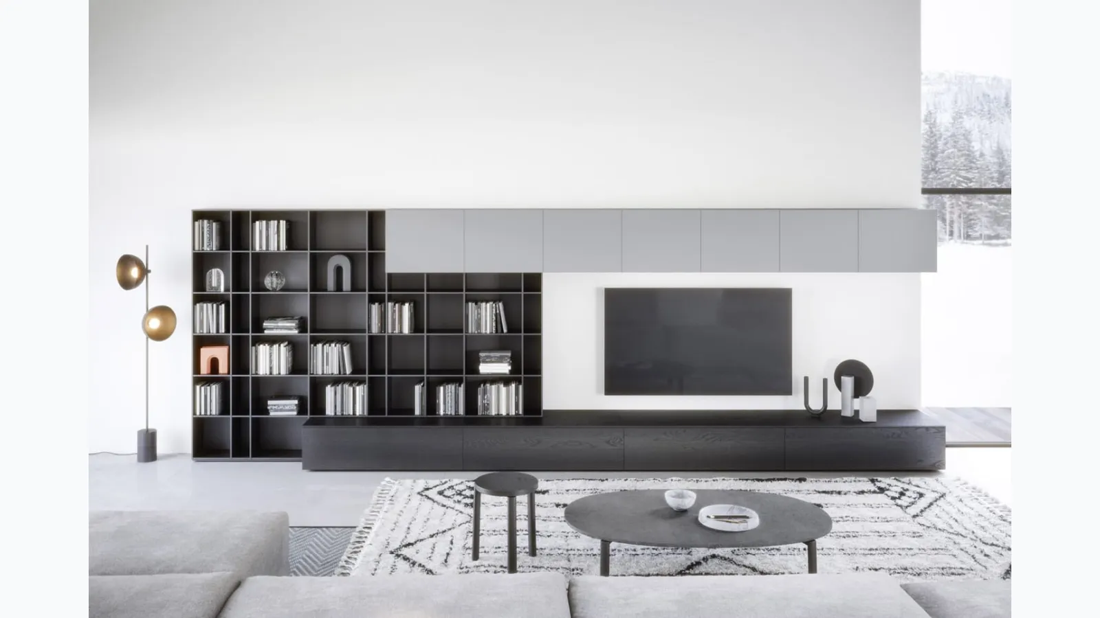 Wall 12 library by Novamobili