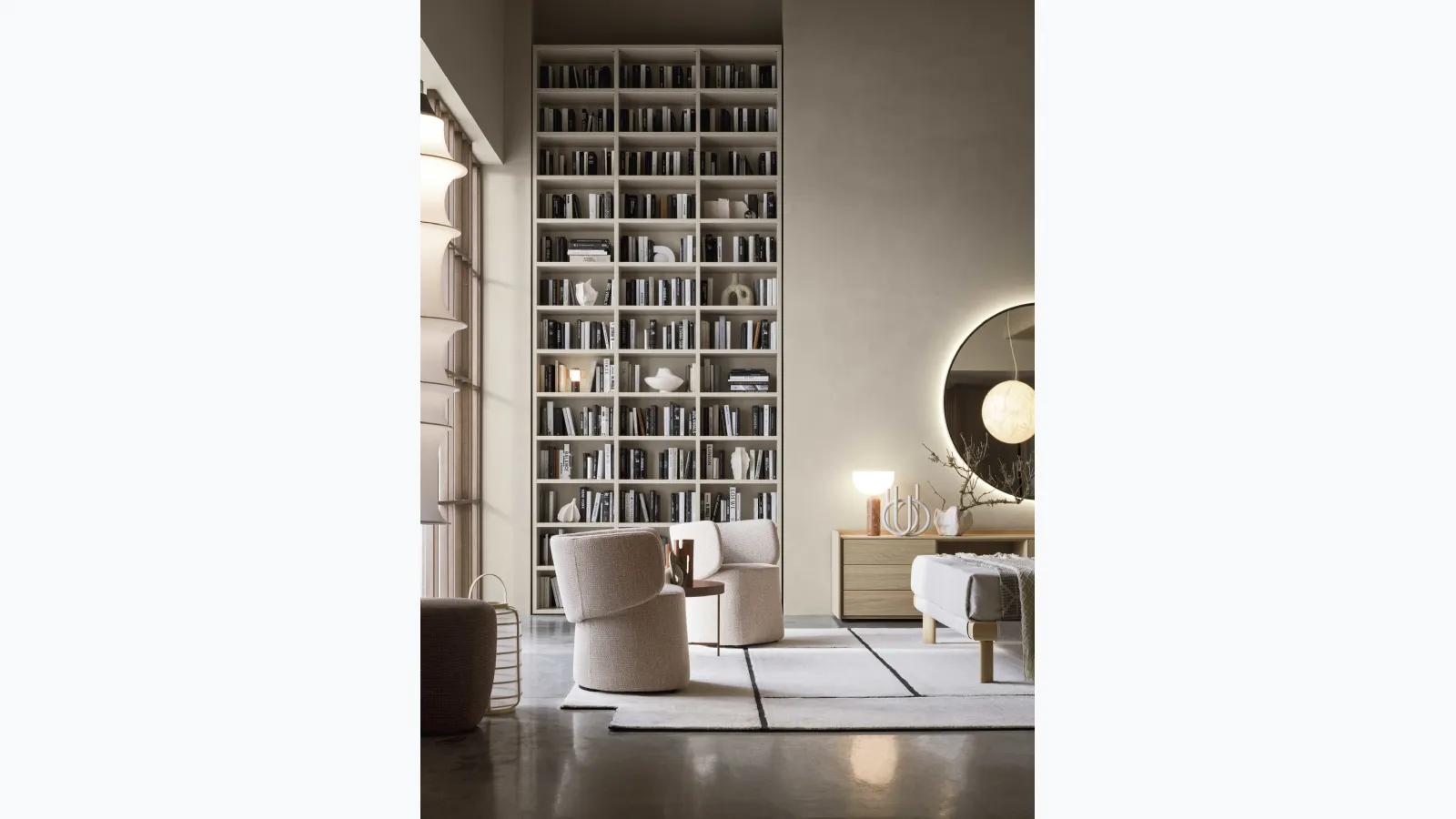 Wall 30 wall-mounted bookcase by Novamobili