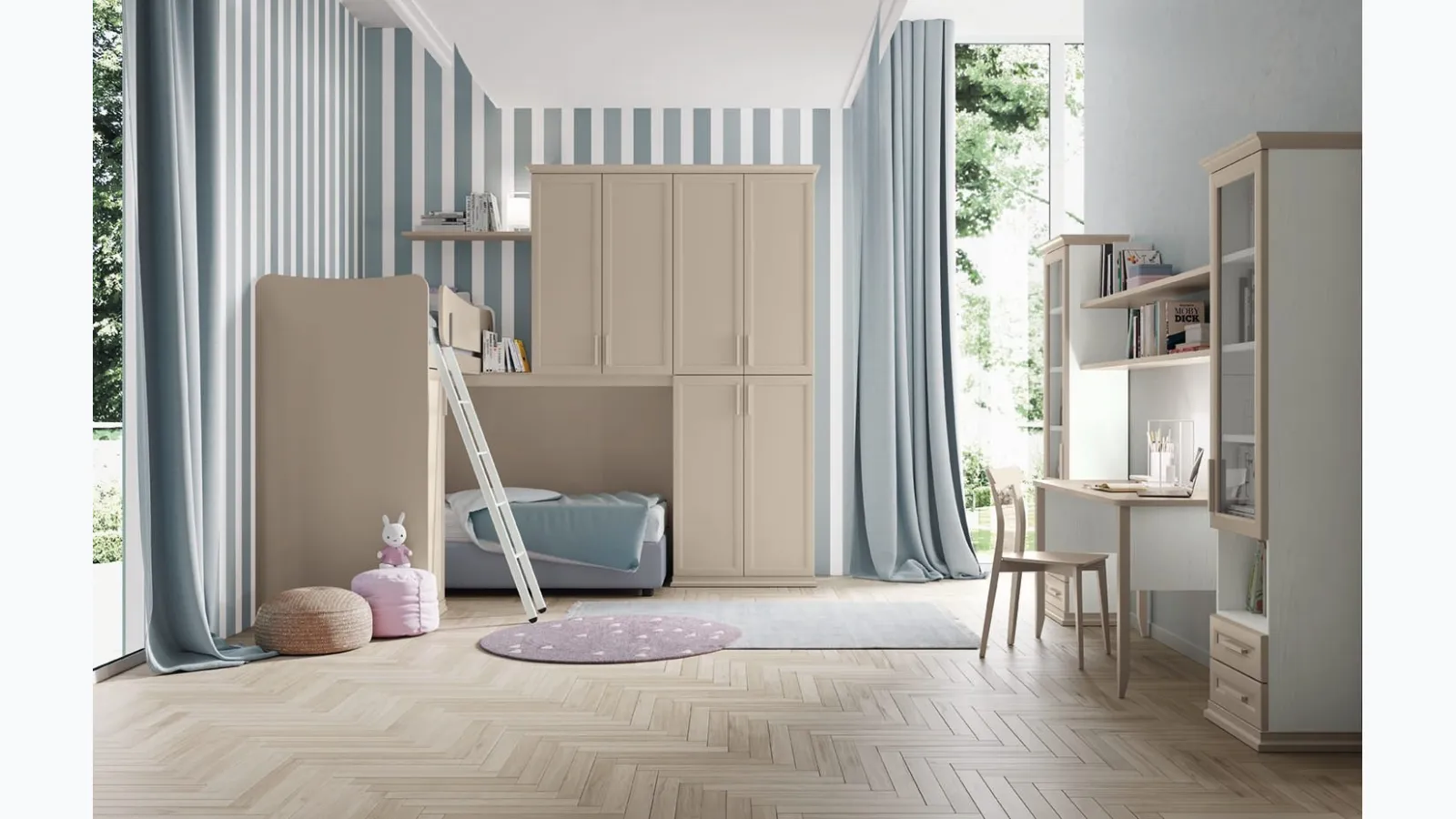 Arcadia AC021 loft bedroom by Colombini Casa.