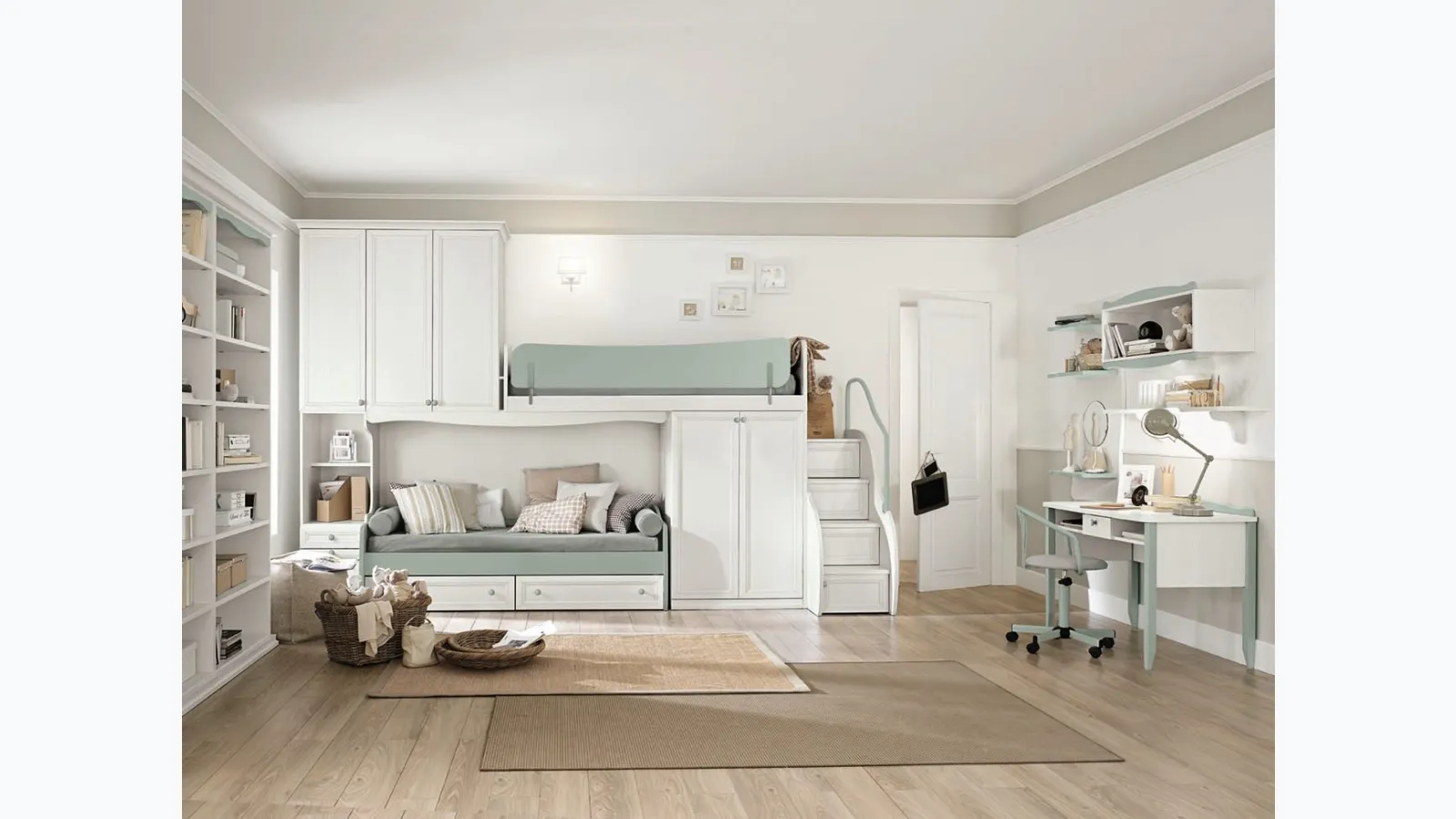 Bedroom with loft Arcadia AC022 by Colombini Casa