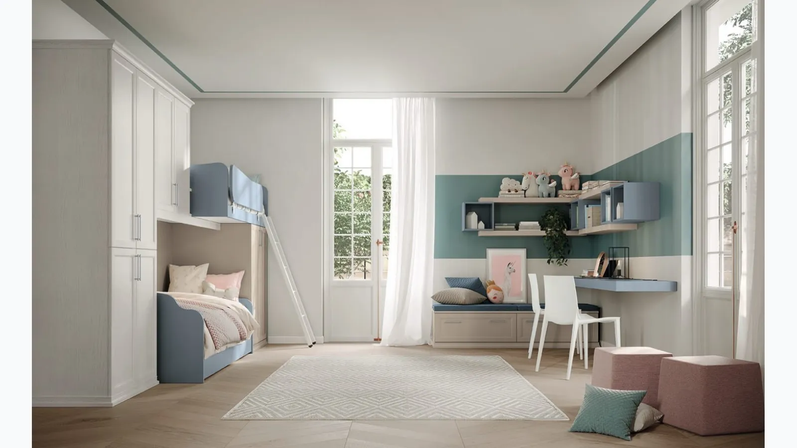 Arcadia AC024 loft bedroom by Colombini Casa.