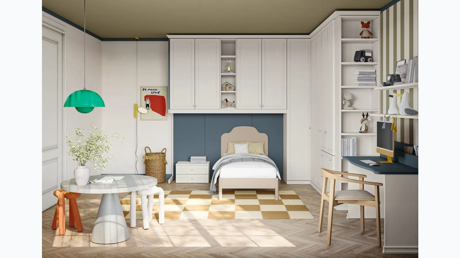 Arcadia AC027 bridge bedroom by Colombini Casa.