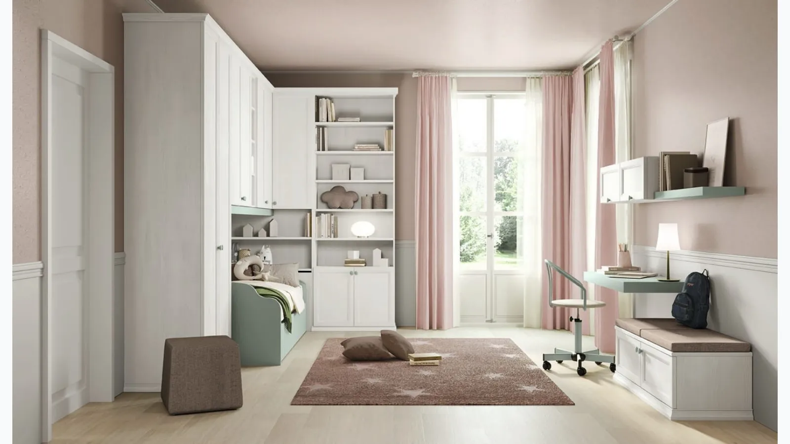 Arcadia AC029 bridge bedroom by Colombini Casa.