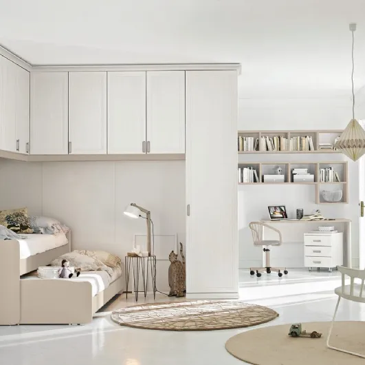 Bunk bed room with second sliding bed Arcadia AC031 by Colombini Casa.