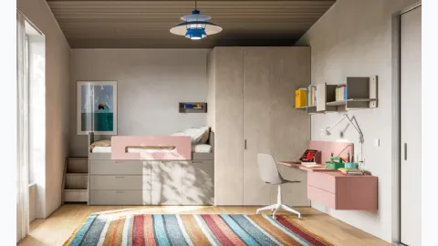 Space-saving bedroom 49 with loft by Mistral