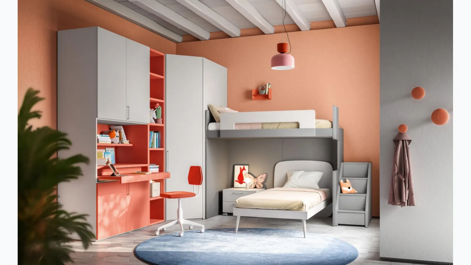 Space-saving loft bed 