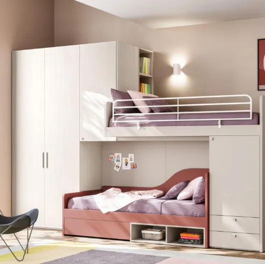 Space-saving bedroom 53 in Mistral loft style