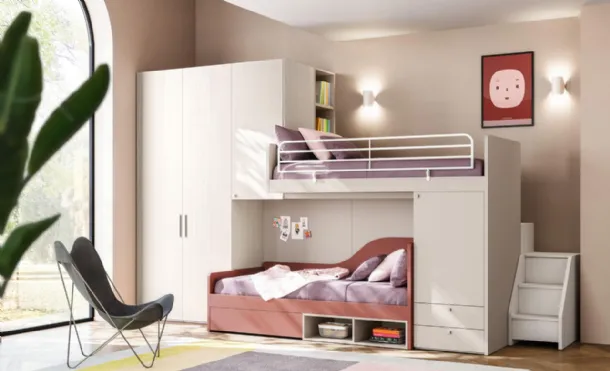 Space-saving bedroom 53 in Mistral loft style